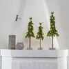 LED Tannenbaum Lummer - stehend - Tischbaum - 10 warmweiße LED - H: 45cm - Batteriebetrieb - grün Produktbild-Vorschau