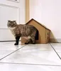 karton-billiger | Katzenhaus aus Pappe Katzenhäuschen Pappe Produktbild-Vorschau 2