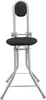 A front view of a black and silver folding stool. Anteprima dell’immagine prodotto