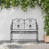 Ławka ogrodowa vidaXL, 2-osobowa, 104 x 54 x 93 cm, stal, Podgląd zdjęcia produktu 3