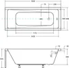 ECOLAM Badewanne Rechteck Modern Acryl weiß 160x70 cm Produktbild-Vorschau 5