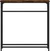 vidaXL Konzolový stôl Smoked Oak 75x19,5x75 cm Inžinierske Náhľad obrázku produktu 4
