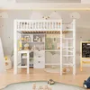 Hochbett mit Schreibtisch, Regal, Schubladen und Produktbild-Vorschau 4