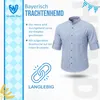 Trachtenhemd mit Stehkragen für Trachtenlederhosen kariert, Produktbild-Vorschau 3