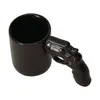 Mini Revolver Kaffeebecher aus Keramik, Schwarz-matt, 6cm Produktbild-Vorschau 2
