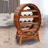 CASARIA® Weinregal Fass 12 Flaschen Akazie Massiv Holz Produktbild-Vorschau 6