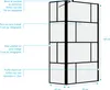 Paroi de douche avec pivot 80+40x195cm - Sérigraphie type Voir les images du produit 4