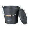 Relaxdays Ascheeimer 12 Liter Kohle Asche runde Aschetonne Produktbild-Vorschau 1