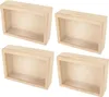 4 skarbonki z drewnianą ramką do dekoracji 12 x 17 cm Podgląd zdjęcia produktu 1