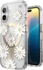 A clear phone case with a daisy design is shown next to a smartphone. Podgląd zdjęcia produktu