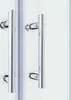 A close-up view of two chrome shower door handles against a white background. Podgląd zdjęcia produktu