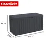Floordirekt Gartenbox Holz-Optik wetterfeste Kissenbox 270L Produktbild-Vorschau 3