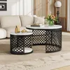 MODFU Couchtisch 2er-Set Rund,Wohnzimmertisch Sofatisch mit Produktbild-Vorschau 2