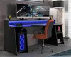 TEZAUR 5B großer Gaming Tisch Computertisch mit LED und Zubehör Produktbild-Vorschau