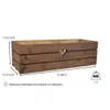 Drewniana skrzynia w kształcie serca - brązowa 50 cm Podgląd zdjęcia produktu 3