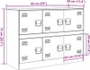 vidaXL Kredens żółty musztardowy 99x39x73 cm stalowy Podgląd zdjęcia produktu 8