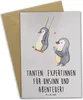 Mr. & Mrs. Panda Grußkarte Tante Abenteuer - Grau Pastell - Produktbild-Vorschau 1