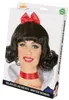Schwarze Schneewittchen-Perücke mit roter Schleife für Produktbild-Vorschau 5