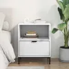vidaXL Nachttisch Weiß 49 x 36 x 61 cm Holzwerkstoff Produktbild-Vorschau 3