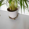 Support rond en bois, chariot à roulettes, brun Voir les images du produit 5