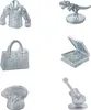 A collection of small, silver-colored game tokens arranged in a grid against a white background. Produktbild-Vorschau