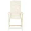 vidaXL Chaises de jardin réglables 2 pcs. Plastique blanc Voir les images du produit 3