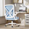 An office chair is placed next to a desk with a laptop on it. Produktbild-Vorschau