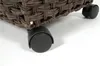 Close-up view of the wheels of a woven laundry basket. Náhled obrázku produktu