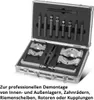 A tool kit for professional disassembly of bearings, gears, pulleys, rotors, or couplings, presented in an open metal case with foam inserts. The tools are arranged neatly within the case. Produktbild-Vorschau