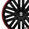 náboje Bergamo 16 palců ABS černá/červená 4 kusy Náhled obrázku produktu 12