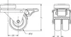 ruote gemelle da 50 mm 2" in gomma grigia girevoli con Anteprima dell’immagine prodotto 3