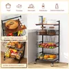 Vozík so 4 úrovňami, vozík s košíkmi na ovocie a zeleninu s Náhľad obrázku produktu 4