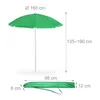 Relaxdays Sonnenschirm, Ø 160 cm, knickbar, Produktbild-Vorschau 4