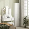HOMCOM Badezimmerschrank Badschrank hoch schmal mit 2 Türen Produktbild-Vorschau 9