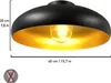 Deckenlampe Schwarz Gold E27 Deckenleuchte Metall Produktbild-Vorschau 2
