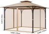 VEVOR zanzariera per gazebo, adatta per gazebo 304 x 304 x Anteprima dell’immagine prodotto 8