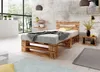 Lermowood Palettenbett M2 90 x 200 cm mit Kopfteil Geflammt Produktbild-Vorschau 1
