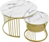 Set aus 2 runden Couchtischen, modern, mit glänzender Produktbild-Vorschau 9