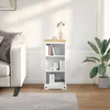 vidaXL Knižnica Biela 46 x 29 x 100 cm Masívne borovicové Náhľad obrázku produktu 3