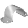 A silver metal pipe clamp is shown against a white background. Produktbild-Vorschau