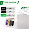 A stack of paper with information about printer ink cartridges. Produktbild-Vorschau