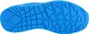 The bottom view of a blue shoe sole. Voir les images du produit