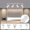 ZMH Spot de plafond 4 flammes en bois Plafonnier Blanc GU10 Voir les images du produit 4