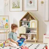 COSTWAY Dětský regál ve tvaru domečku, dětský regál se 2 Náhled obrázku produktu 2