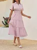 Damenkleid, extra lang, plissiert, mehrlagig fließendes Produktbild-Vorschau 2
