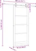 Desgin Schiebetür mit Zubehör-Set Weiß 93x211 cm Massivholz Produktbild-Vorschau 9