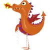 Folienballon Walking Pet Drache in Orange 110cm Produktbild-Vorschau 2