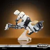 A Star Wars Scout Trooper figure riding a speeder bike, displayed on a stand against a gradient background. Náhled obrázku produktu