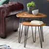 Designnový stolek wl5.659 sheesham metal side table set 2 Anteprima dell’immagine prodotto 2