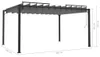 vidaXL Pergola mit Lamellendach 3x4 m Anthrazit Stoff und Produktbild-Vorschau 6